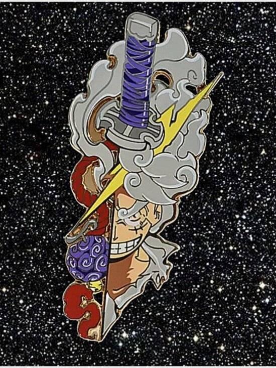Jewelry - One Piece Luffy Sword Enamel Pin Gear 5 Anime Collector Badge